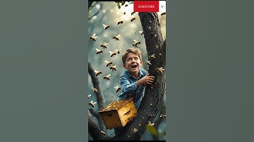 Honey Bees Attack On Boy 😭#ai #aishorts #bees