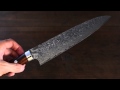 Takeshi Saji R2 Damascus Gyuto 210mm Knife with Iron wood handle