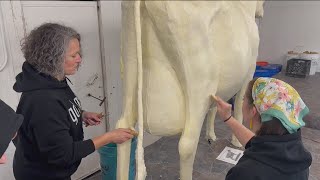 Sneak Peak into the 2024 Butter Cow at the Iowa State Fair