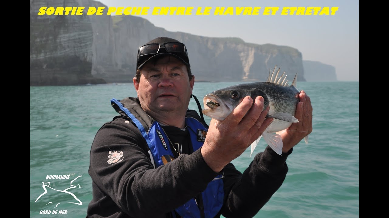 PECHE AU BAR ENTRE LE HAVRE ET ETRETAT NORMANDIE BORD DE MER YouTube