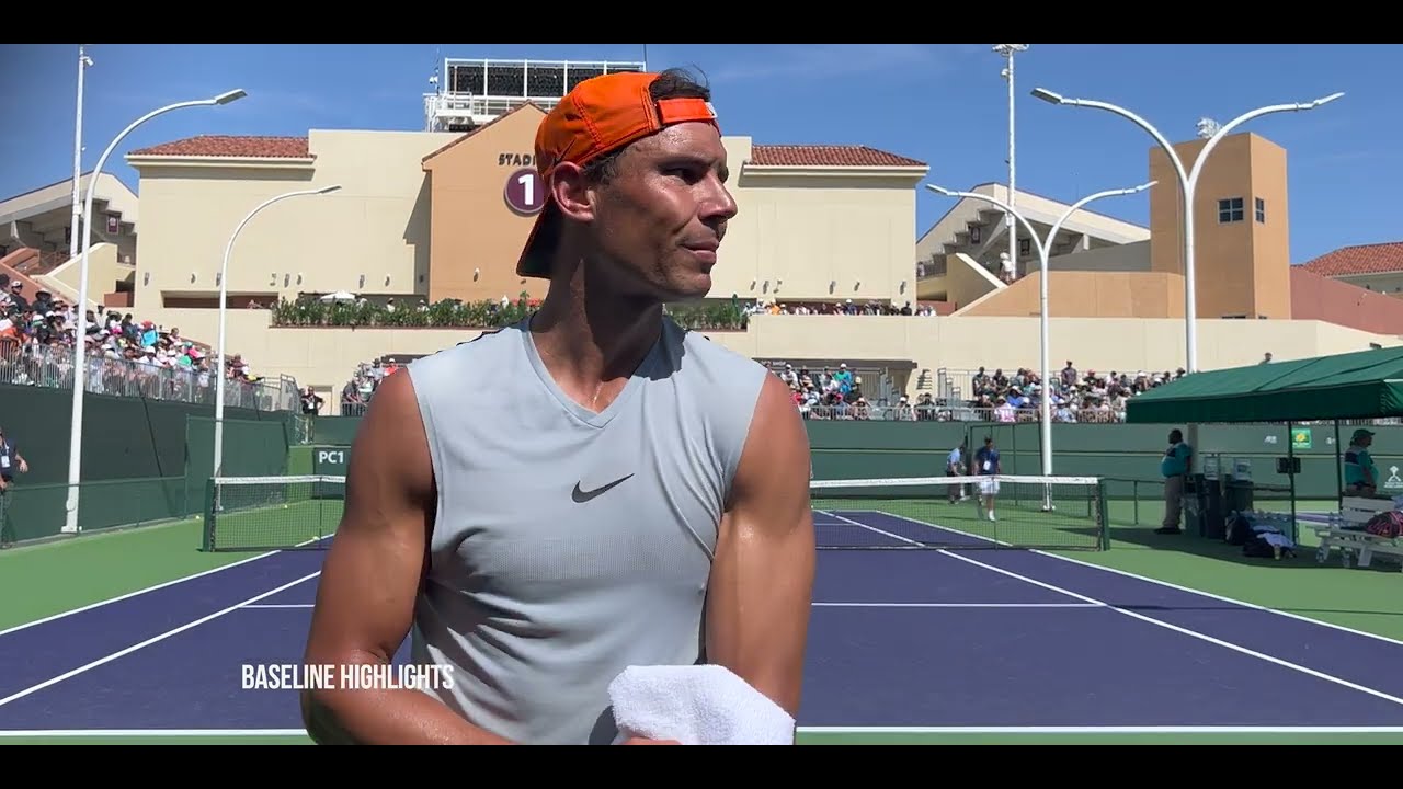 Rafael Nadal | 2022 Indian Wells Practice | 4K