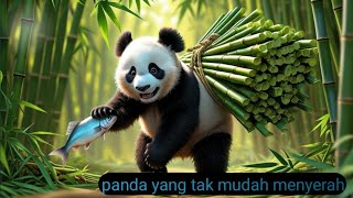 Anak panda yang sayang sayang pada ibunya