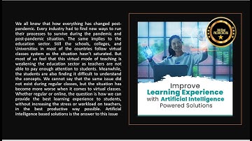 #ONPASSIVE BLOG VIDEO: Artificial intelligence in e learning platforms upgrading education sector