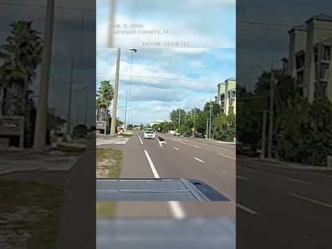 Dashcam captures man rescuing 2 toddlers wandering into the middle of busy road