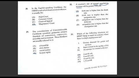 CSEC SOCIAL STUDIES PAPER 1 FOR MAY/JUNE 2024 SOLUTIONS!