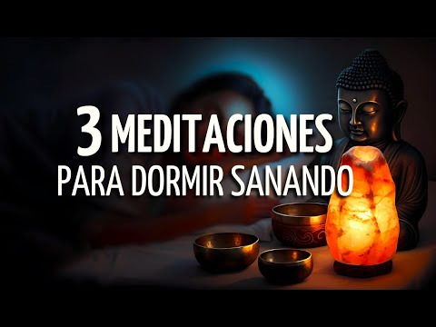 🎧3 Meditaciones para DORMIR PROFUNDO mientras SANAS💤Calma interior y Sanación emocional
