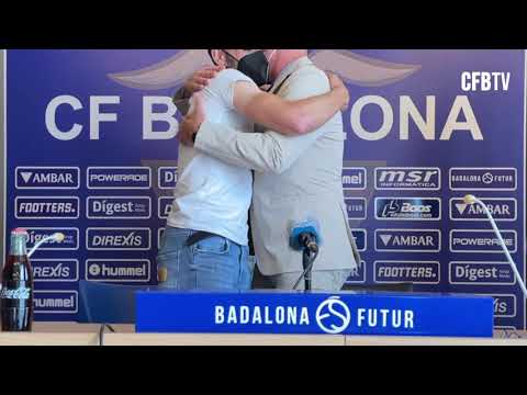 Roda de premsa: l'adéu de Robert Simón del CF Badalona