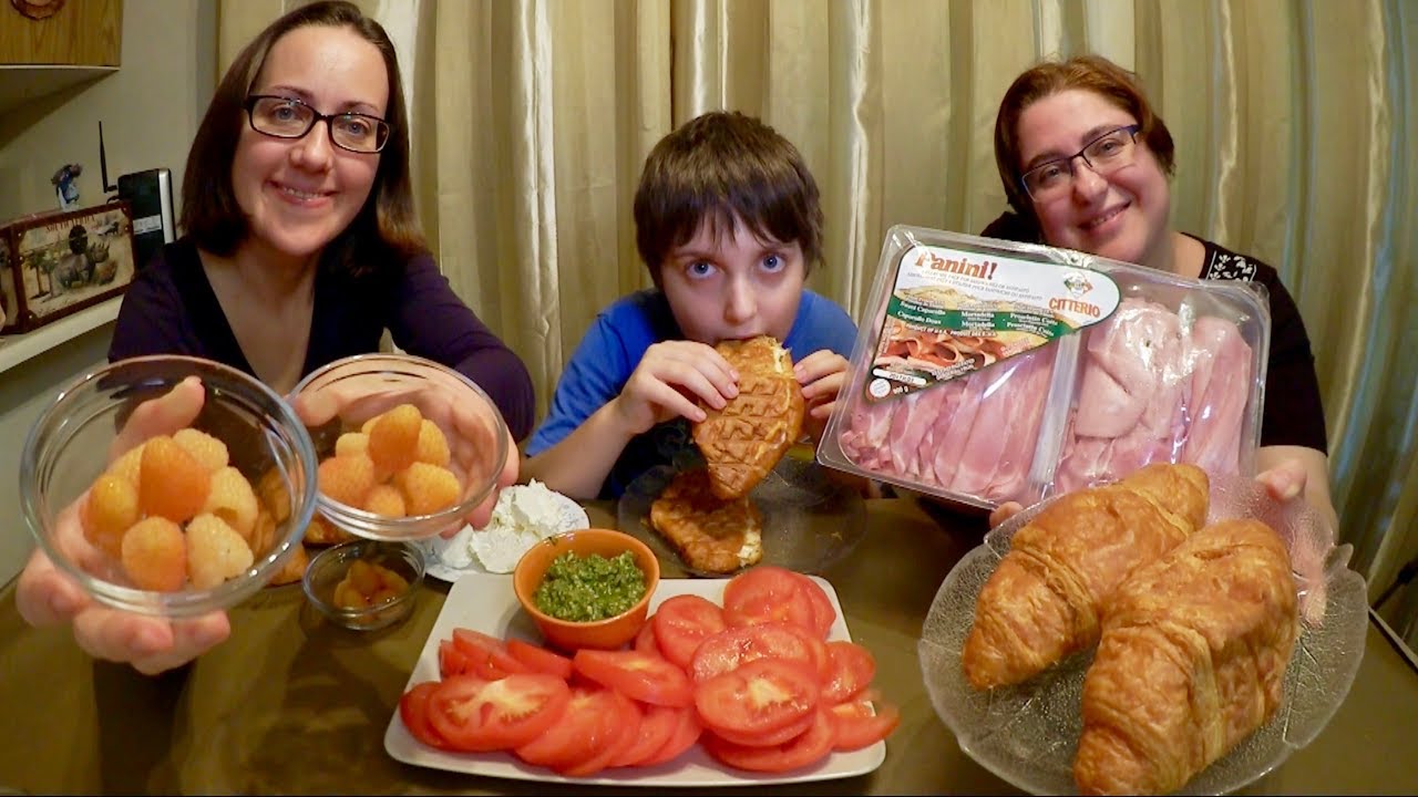 Croissant Sandwiches And Sunshine Raspberry | Gay Family Mukbang (먹방) - Eating Show