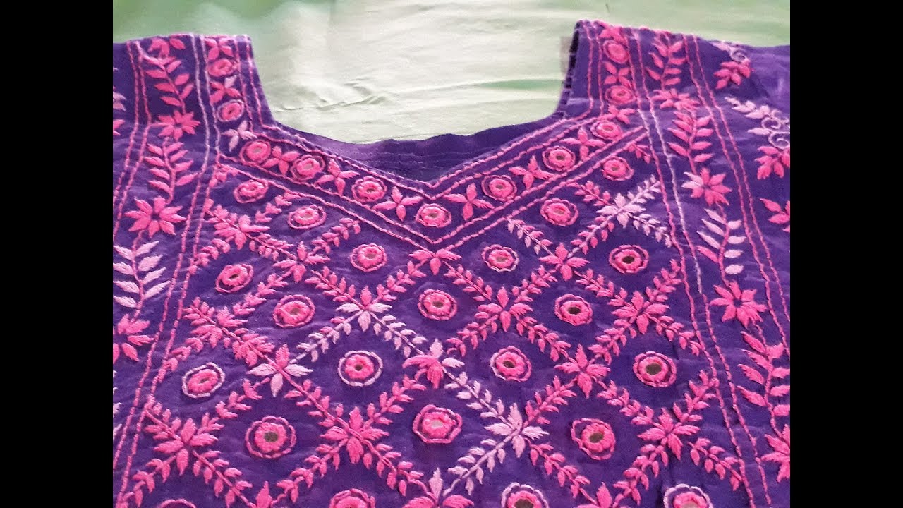 Hand embroidery for beautiful dress design YouTube