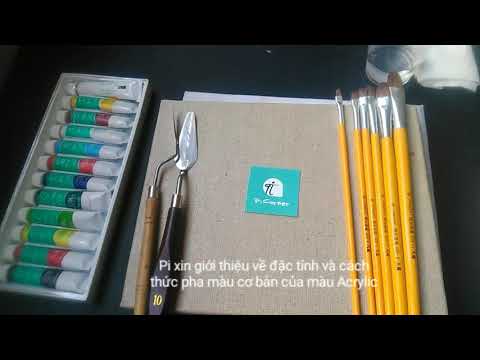 Video Cách pha màu và đặc tính cơ bản của Acrylic - youtube