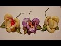 Fabric flowers tutorial /non-standard method of fabric dyeing /Цветы из ткани. Орхидея