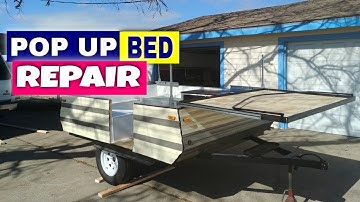 POP UP BED REBUILD Jayco Tent Trailer Camper Renovation PT 23 #flgpopup