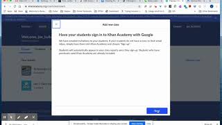 Khan Academy - Creating Classes and Students