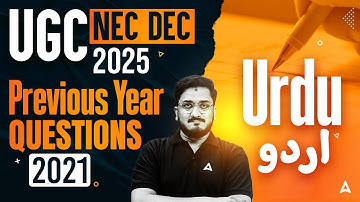 UGC NET Urdu | UGC NET Urdu Previous Year Paper 2021 Solution By Masroor Sir