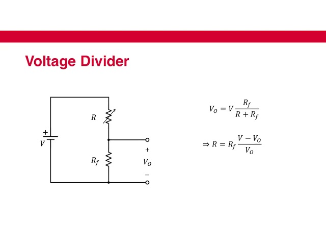 3.2 Signal Conditioning for Resistive Sensors - Voltage Dividers