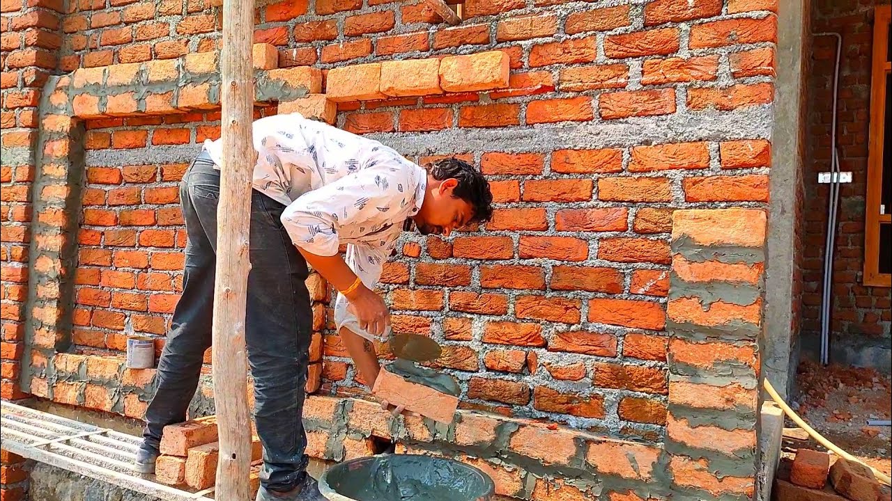 Build Awesome Unique Creative Wall Design Using Bricks, Cement and Sand ...