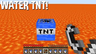 WHAT HAPPENS if LIGHT WATER TNT in LAVA WORLD in Minecraft ? INCREDIBLE TNT !
