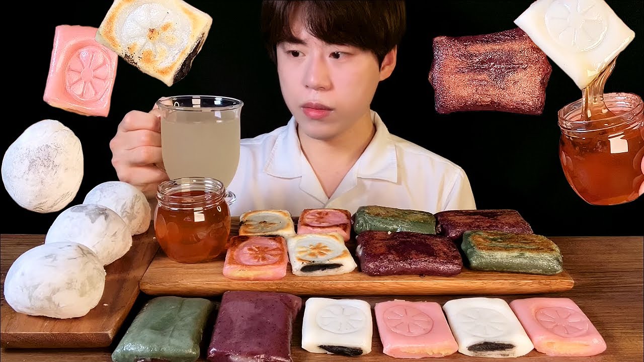 SUB)앙금절편,찹쌀떡 먹방 ASMR 절편을 노릇노릇 구웠더니...! RICE CAKE MUKBANG 수험생분들 모두들 수능 화이팅💪