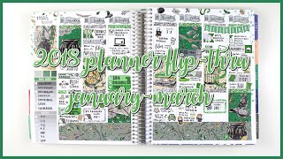 2018 Planner Flip-Thru Part 1 // January - March
