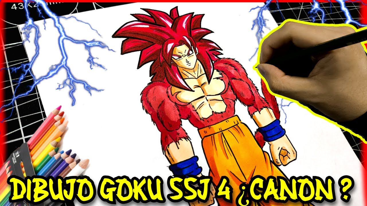 como DIBUJAR a GOKU SUPER SAIYAN 4 de DRAGON BALL DAIMA DIBUJO EPICO ...