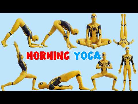 SpiderMan Morning Routines | Yoga for Strength Flexibility | Yoga For Balance | Yoga For Kids