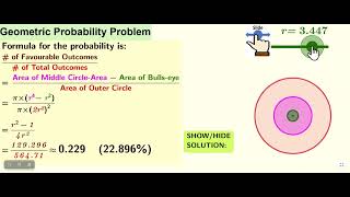 Geometric Probability  Application   Dartboard Circle Regions