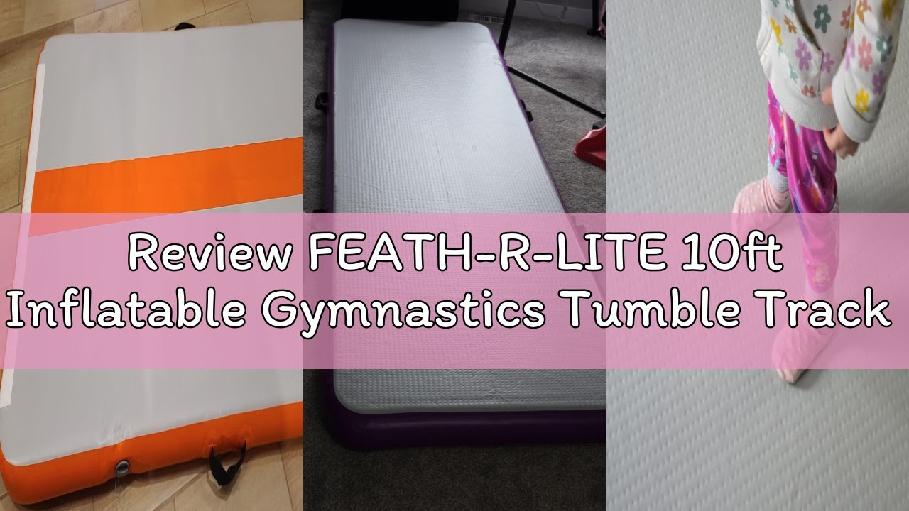 Review FEATH-R-LITE 10ft Inflatable Gymnastics Tumble Track Tumbling Mat 4in Thick Air Floor Tumble