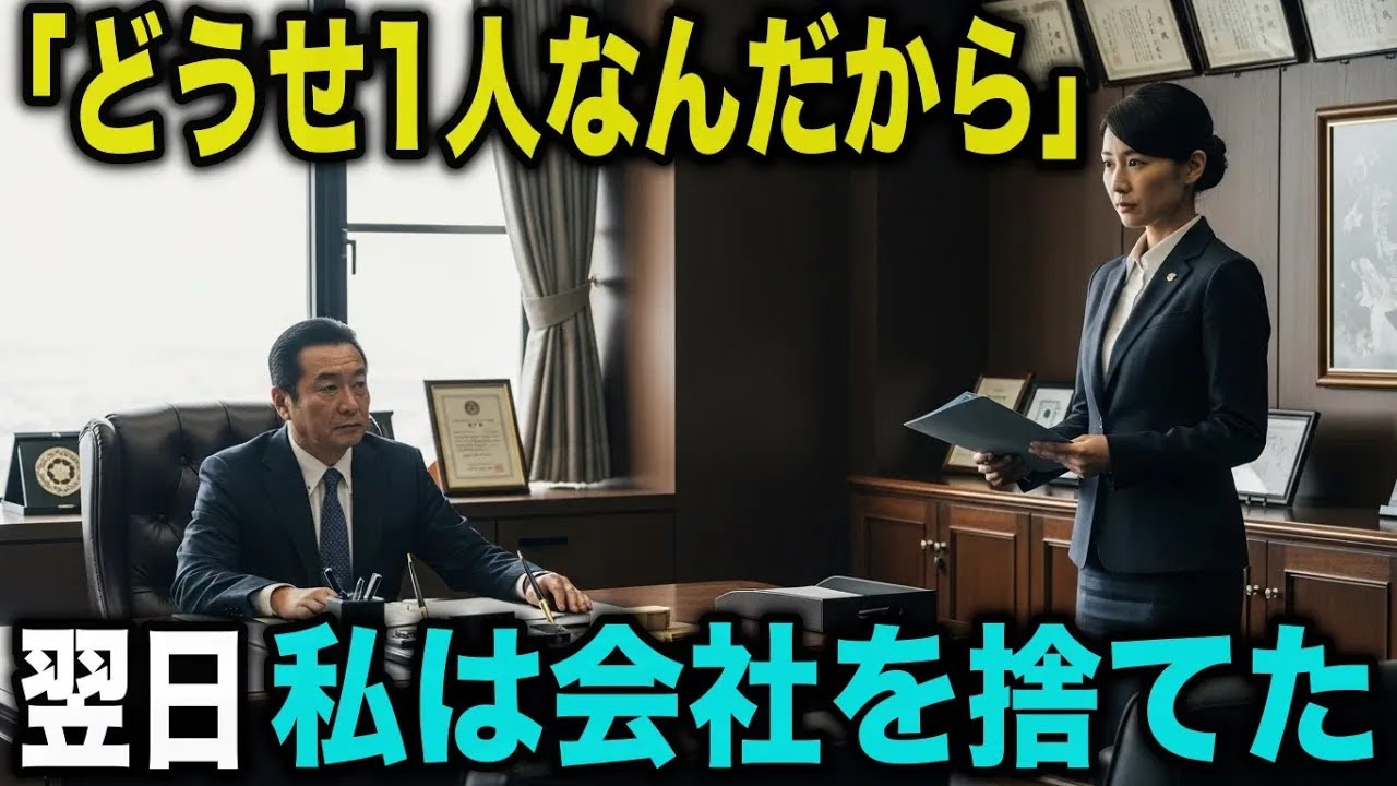 独身なんだから働けるだろそう言われ続けた秘書がある日会社を捨てた