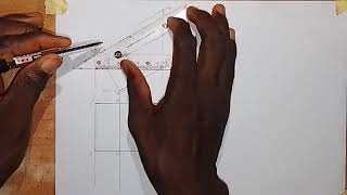 Front Elevation, Plan and End Elevation of a Rectangular Block in 1st Angle Orthographic Projection