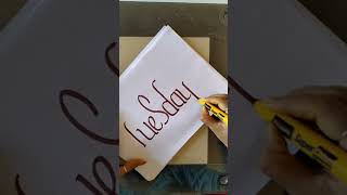 calligraphy | fonts | week names in different style and strokes | By Bhavini Mistry. screenshot 4