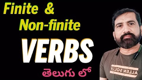 Finite and Non Finite Verbs in Telugu || Finite Verbs and Non Finite verbs || English Grammar