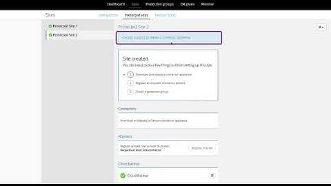 VMware Cloud Disaster Recovery Protected Sites