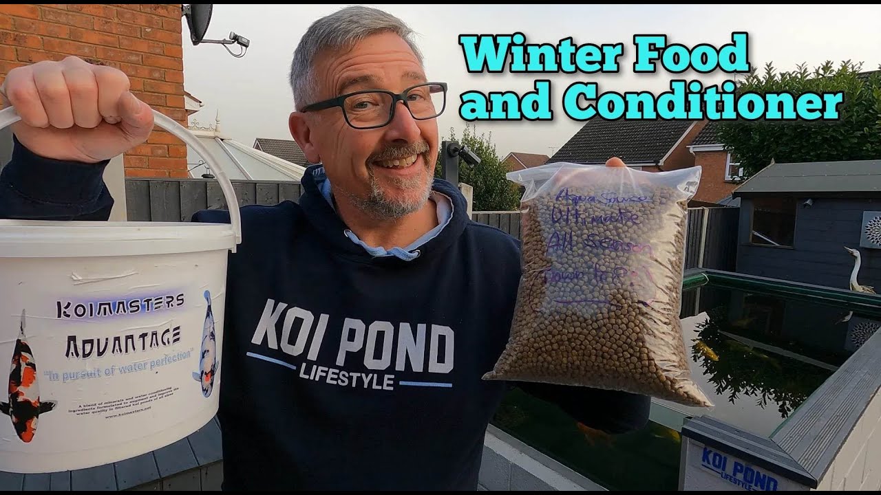 KOI FISH POND*HOW I FEED DOWN BELOW 10 DEGREES🤔*WATER CONDITIONER/CLAY