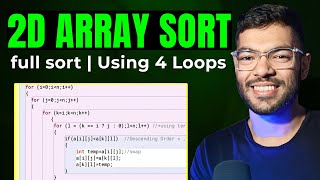 Simplest java program for Sorting 2-d array | ISC Java Net Worth
