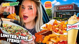 Eating ONLY Limited-Time Fast Food Releases For 24 HOURS!
