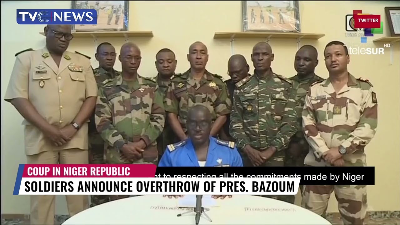 (Watch) Soldiers Announces Overthrow Of Pres. Bazoum In Niger Republic