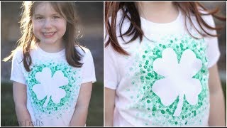 Eraser-Stamped DIY St. Patrick's Day Shirt