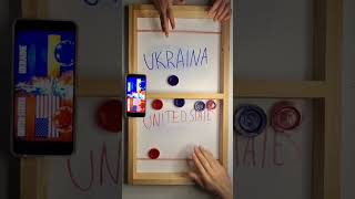 USA vs Ukraine – Tabletop Puck Battle!#usa