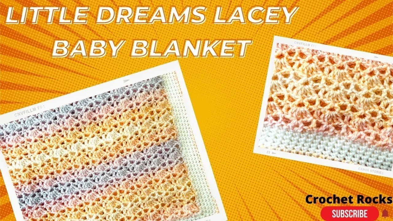 How to Crochet my Easy Pretty Little Dreams Lacey Baby Blanket | Crochet Rocks