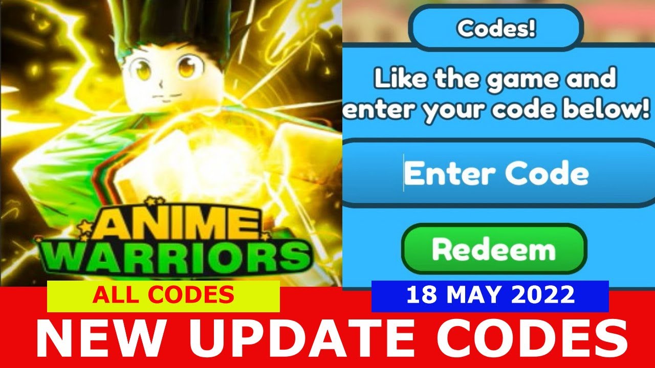 NEW UPDATE CODES UPD4 2x ALL CODES Anime Warriors Simulator ROBLOX 18 May 2022 YouTube