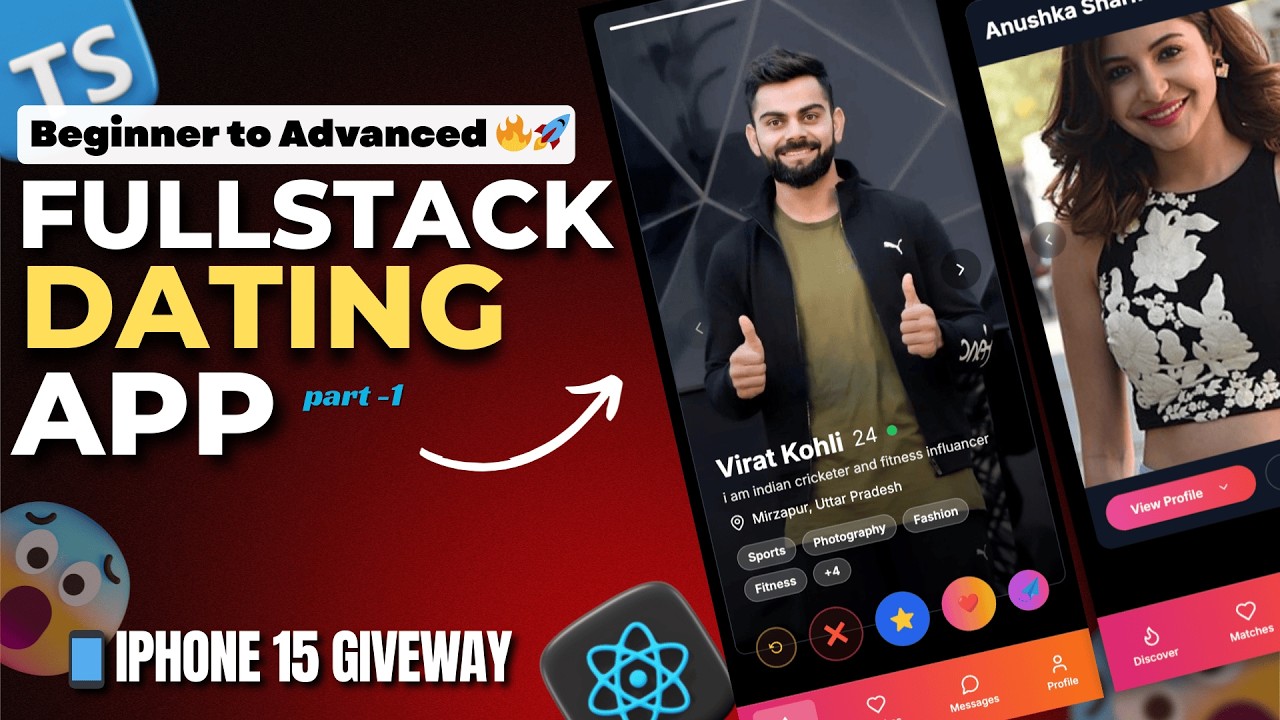 Build Full Stack Tinder Dating App 🔥 | Next.js 16 + Firebase | Real ...