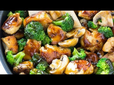 tefal-air-fryer-recipes---chicken-and-broccoli-with-mushroom