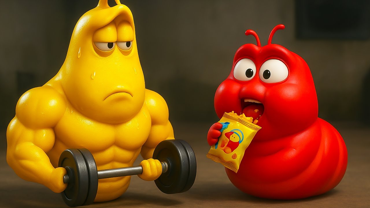 LARVA 2025: Weight training vs food - TOP 100+ EPISODE | CARTOON NEW VERSION | CARTOONS FOR LIFE