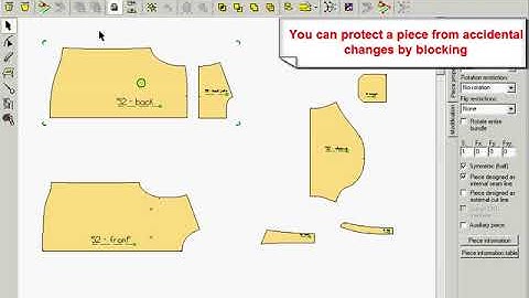 32 Gemini Cad Lissons Block the selected piece