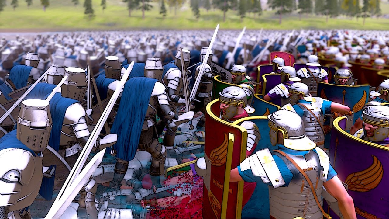 5000 CHEVALIERS vs 5000 ROMAINS  Ultimate Epic Battle Simulator  1