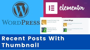 How To Add Thumbnail on Recent Blog Posts WordPress | Recent Posts With Thumbnail | Learn To Earn