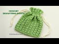Crochet Drawstring Pouch Tutorial - Easy Pattern