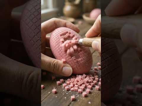 Carving Very Dry Soap Cubes... 💗 ASMR Loop #shorts #satisfying #soapcrushing