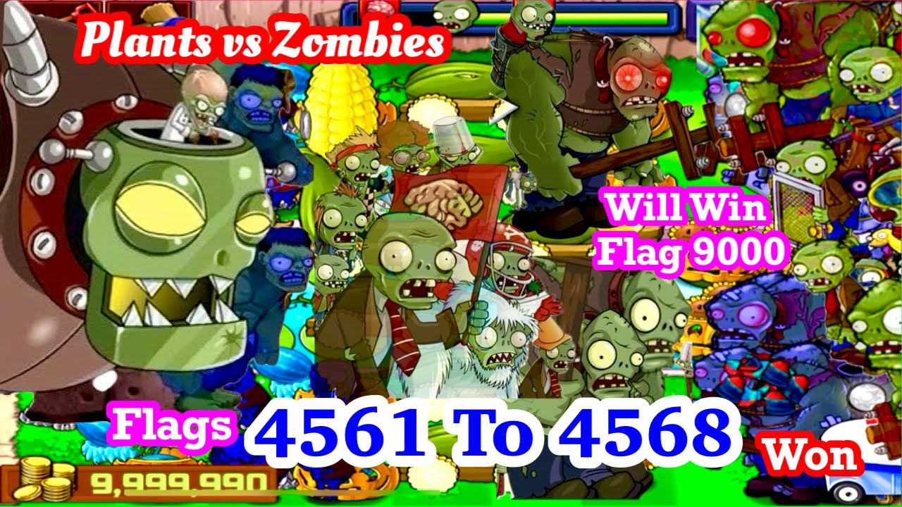 Plants vs Zombies Survival Flags 4561 to 4568