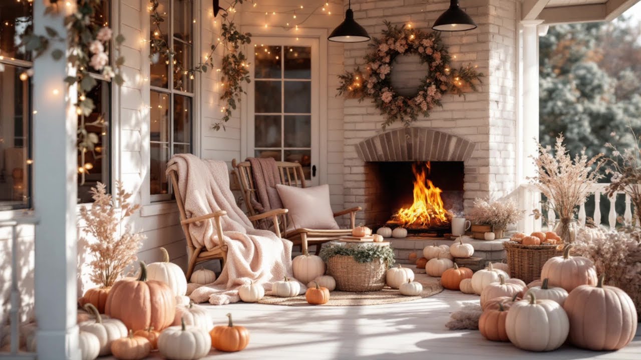 Cozy Up! Autumn Ambience with Crackling Fireplace Sounds